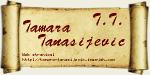 Tamara Tanasijević vizit kartica